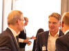Angeregte Gespräche mit dem Co-Vorstandsvorsitzender der DZ Bank, Uwe Fröhlich, Kommunikationspause
