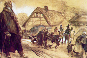 Die Bauernbefreiung und die beginnende Industrialisierung des 19. Jahrhunderts führten zur Verarmung der ländlichen Bevölkerung.